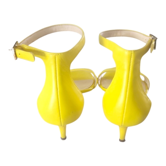 Nine West Leisa Yellow Open-Toe Sandal W/ Kitten Heel, 9.5, Pre-Owned - Picture 8 of 16